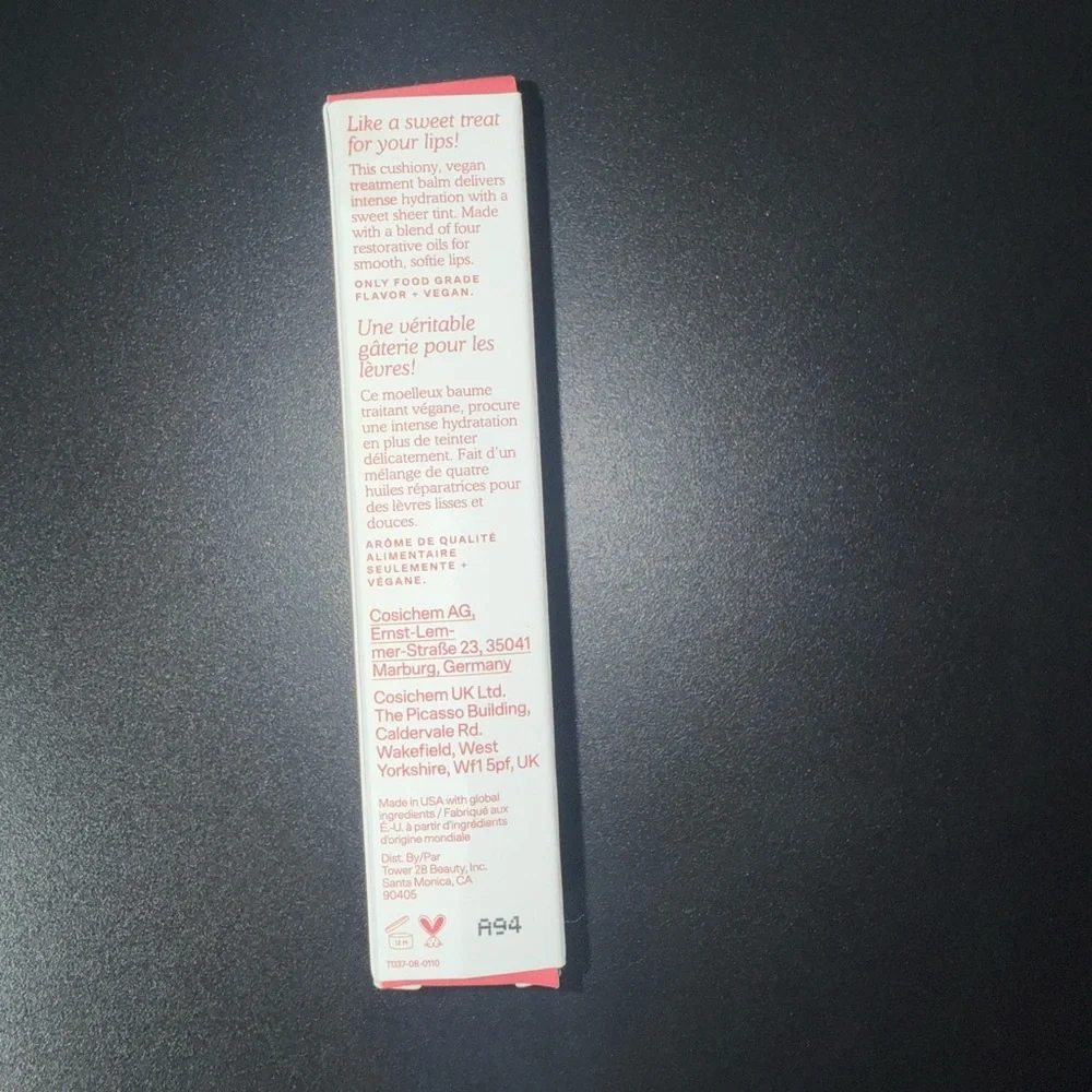 SOLD | NWT! Tower 28 LipSoftie Tinted Lip Treatment - Red Bean Mochi - Picture 2 of 4